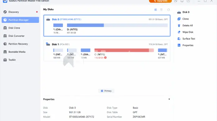 easeus partition master free
