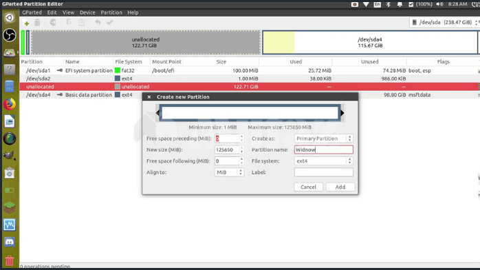 تحميل برنامج Gnome Partition Editor (GPartEd) Live
