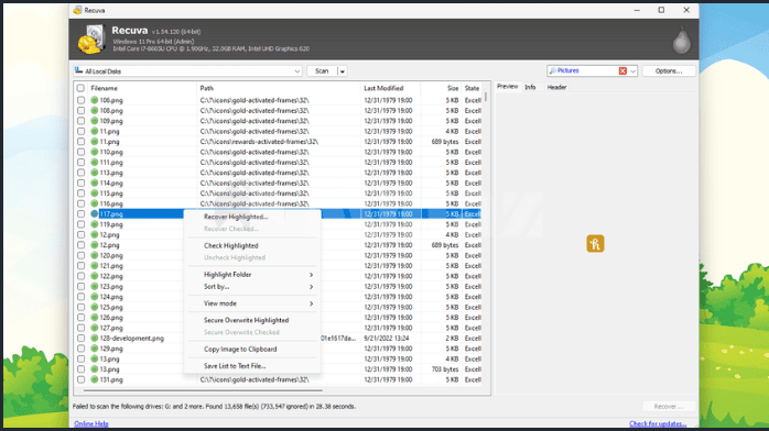 تحميل برنامج Recuva