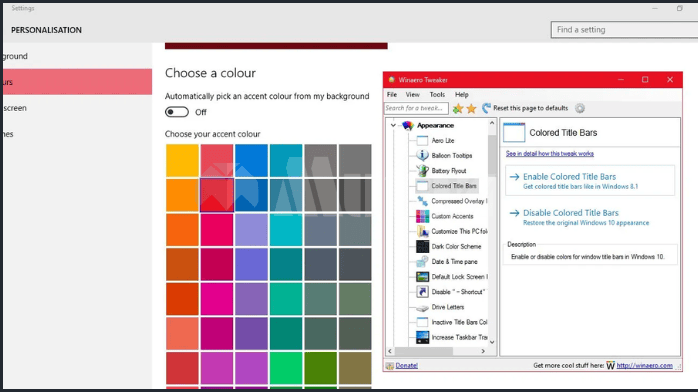 تحميل برنامج Title Bar Battery