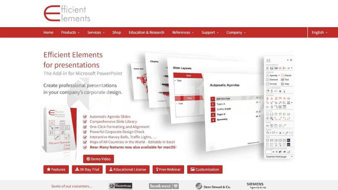 تحميل برنامج Efficient Elements for presentations