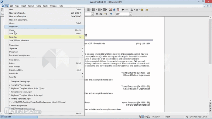 تحميل برنامج Corel WordPerfect Office